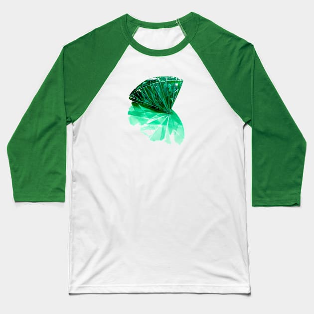 "Green Eyes" Baseball T-Shirt by SeanKalleyArt